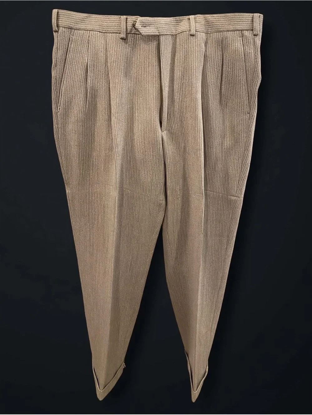 Gianfranco Ferre Men’s Wool Pleated Trousers in Beige Christian Dior